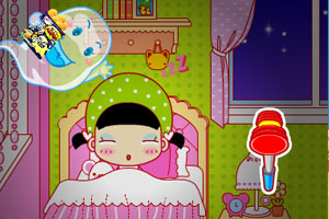 照顾小黑花花睡觉