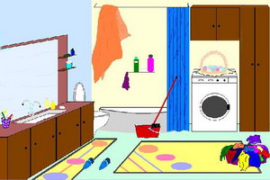 逃出凌乱卫生间