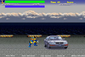 金钢狼破坏汽车