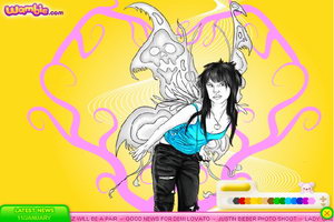 彩天使的油漆画