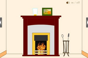 逃出燃烧壁炉房间