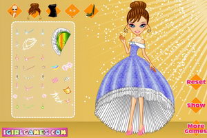 漂亮小花扇长舞裙