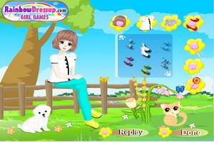 公园的美丽邂逅