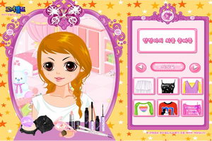 小女孩化妆换衣