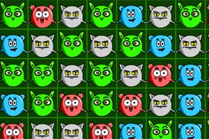 卡通猫头对对碰