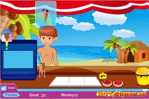 经营海滩冰淇淋