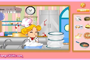 洗碗工：忙里偷闲