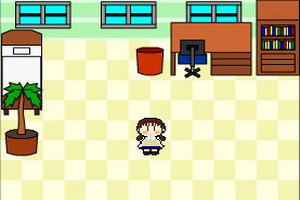 小女孩走出迷你房间