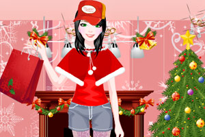 美女迎圣诞