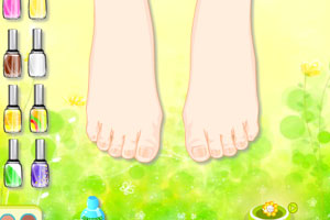 糖果色足部
