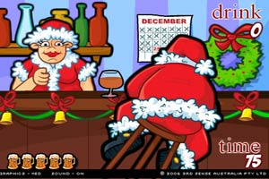 圣诞老人泡酒吧