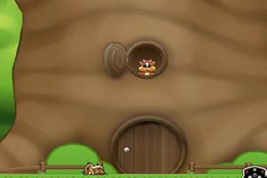 小松鼠收集松子