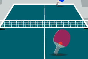 男孩女孩打乒乓