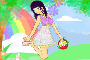 快乐女孩的装扮