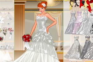 银色新娘的装扮