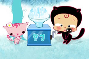 小黑花花做冰棍