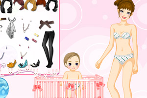 靓丽妈妈可爱宝贝