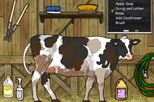 农家女牛棚洗涮涮