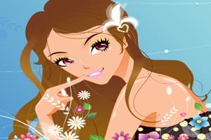 美丽的田间女生