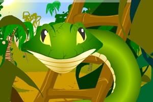 搭梯过蛇寻宝藏