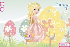 快乐的复活节女孩