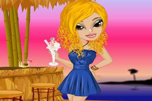 迈阿密海边女生