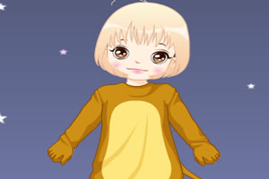 穿老虎装的小女孩