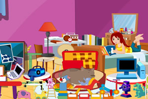 可爱女孩的卧室