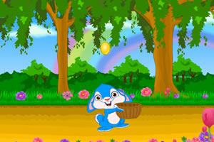 复活节兔子接彩蛋