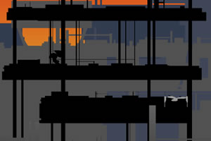 逃出坍塌的大楼