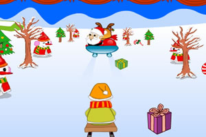 圣诞老人雪地送礼物