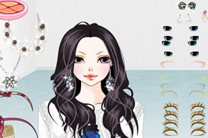 女生换装间化妆版