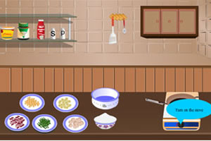 熬制美味玉米粥