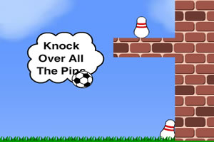 足球撞击保龄球