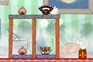 切割愤怒的小鸟感恩节版