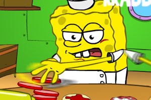 海绵宝宝做汉堡