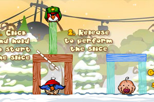 切割愤怒的小鸟圣诞版