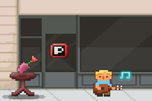 慌乱的街头艺人