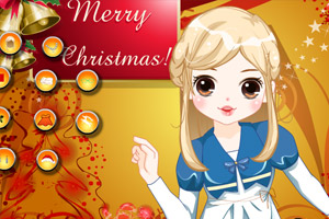 美少女圣诞贺卡