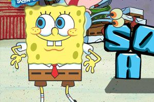 海绵宝宝叠衣服