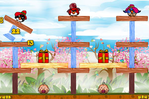 切割愤怒的小鸟情人节版