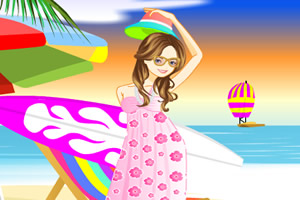 动人的冲浪少女