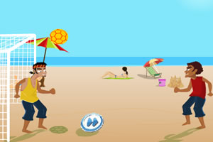 沙滩趣味排球赛
