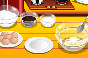 美味的可可蛋糕