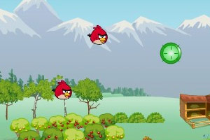 射击愤怒的小鸟