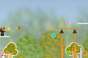 大炮小人打气球增强版