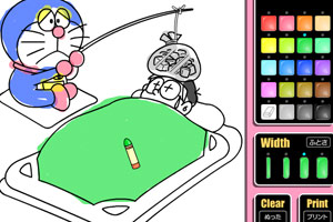 哆啦a梦水彩画