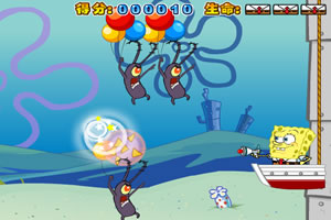 海绵宝宝射气球