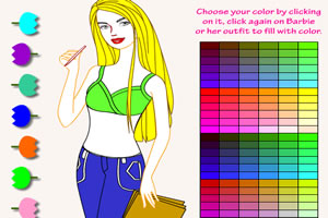 给芭比上色