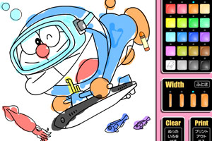 哆啦a梦水彩画2
